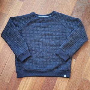 Sovereign Code Speckled Navy Waffle Knit Crewneck Sweatshirt Size 8